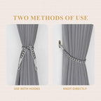 NICEEC 2 Pack Natural Cotton Rope Curtain Tiebacks Elegant Boho Style - Image 5