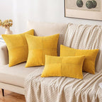 MIULEE Mustard Yellow Decorative Throw Pillow Covers 18x18 Inch - Image 4