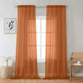 Aiyufeng Orange Sheer Curtains 96 Inches Long 2 Panels Set, Light Filtering by Aiyufeng