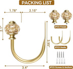 2 Pack Curtain Holdbacks, USFOOK Decorative Window Drapery Tiebacks, Curtain - Image 7