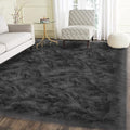 Latepis Dark Grey Rugs 6x8 Area Living Room Faux Sheepskin Fur Rug by Latepis