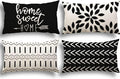 YCOLL Lumbar Pillow Covers 12x20 Set of 4, Modern Sofa Throw Pillow Cover by PillowCoversExpert