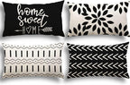 YCOLL Lumbar Pillow Covers 12x20 Set of 4, Modern Sofa Throw Pillow Cover by PillowCoversExpert