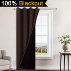 Yakamok 100% Blackout Curtains 96 Inches Long, 2 Thick Layers Heat and Full - Image 2