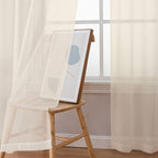 Simplebrand Cream Sheer Curtains, 2 Panels Set - Image 3