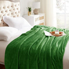KMUSET Fleece Blanket Throw Size Emerald Lightweight Super Soft Cozy Luxury Bed - Image 3