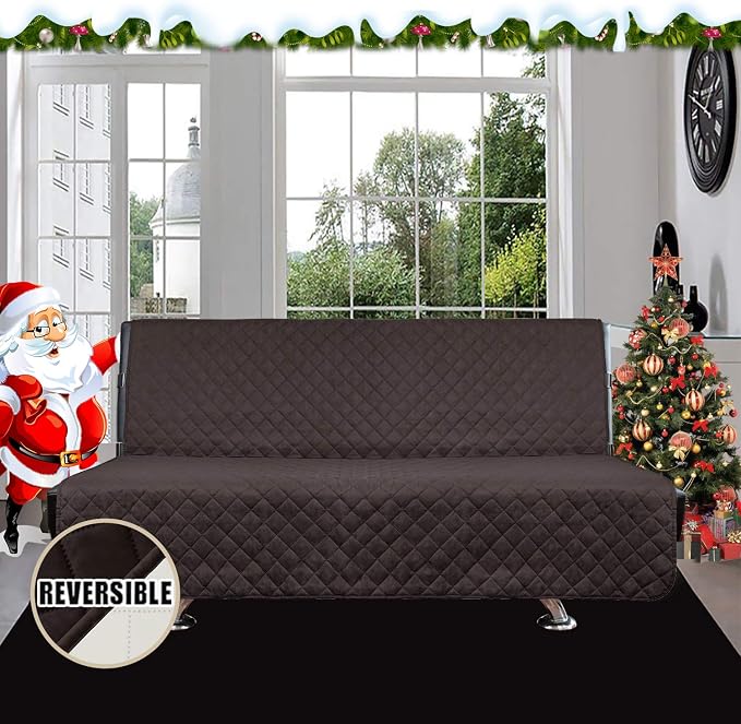 Easy-Going Futon Sofa Slipcover Reversible Sofa Cover Armless Cover Furniture - Image 2