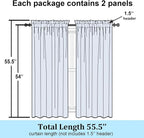Simplebrand Gold Semi Sheer Curtains 54 Inch Length 2 Panels, Geometric - Image 7