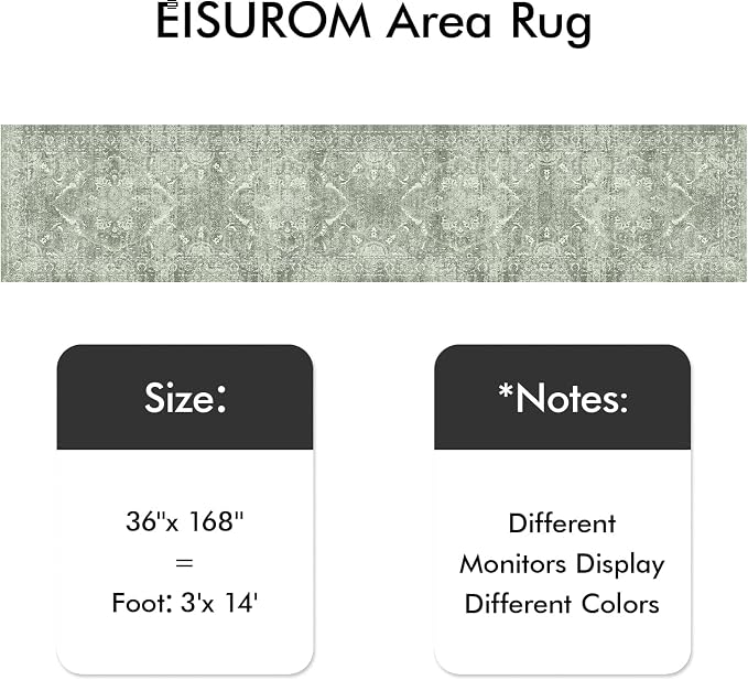 Washable 3x14 Runner Rug - Image 6