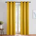 NICETOWN Gold Blackout Cafe Faux Silk Curtains by NICETOWN