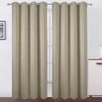 LEMOMO Blackout Curtains 52 x 84 Inch Long Beige Curtains Set of 2 Panels Room by Lemomo