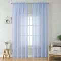 OWENIE Sheer Curtains 90 inches Long 2 Panels Set by OWENIE
