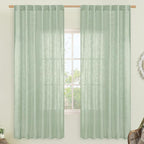 LAMIT Fresh Green 72 inch Linen Curtains by LAMIT