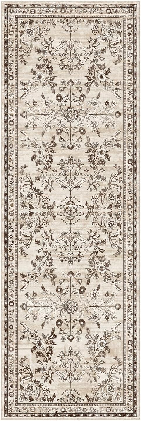 Yamaziot Washable Runner Rug 2x6 – Non Slip Boho Floral Hallway Runner Rug - Image 9