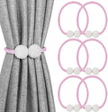 Melaluxe 6 Pack Magnetic Curtain Tiebacks, Decorative Curtain Holdbacks by Melaluxe