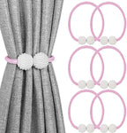 Melaluxe 6 Pack Magnetic Curtain Tiebacks, Decorative Curtain Holdbacks by Melaluxe