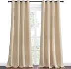 NICETOWN Bedroom Room Darkening Curtains, Biscotti Beige, 1 Pair, 55 inches by - Image 2