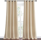 NICETOWN Bedroom Room Darkening Curtains, Biscotti Beige, 1 Pair, 55 inches by - Image 2