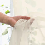 OVZME Cream Sheer Curtains 54 Inches Long 2 Panels - Image 5
