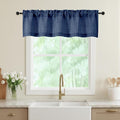 Valances for Windows, Light Filtering Faux Linen Textured Small Short Window by WelvetBLK