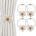 KLOGTSIND Magnetic Curtain Tiebacks, 4 Pack Flower Curtain Holdbacks by KLOGTSINDDirect