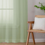 OWENIE Sheer Curtains 54 inches Long 2 Panles - Image 7