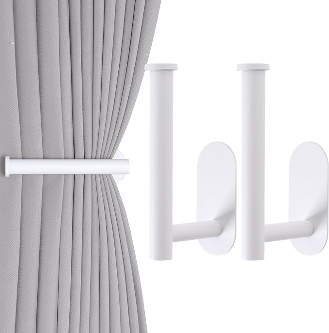 Groleca 2 Pack Adhesive Curtain Holdbacks by GROLECA