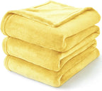 BEDELITE Fleece Blanket Twin Size Light Yellow Throw Blankets - Image 8