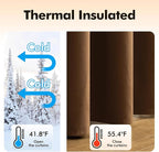 MIULEE Velvet Curtains Chocolate Elegant Grommet Thermal Insulated Soundproof - Image 5