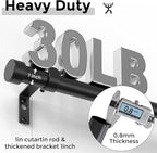 VOIIY Curtain Rods for Windows 66 to 120 Inch, Modern Adjustable Heavy Duty - Image 3