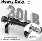 VOIIY 2 Pack Curtain Rods for Windows 48 to 84 Inch, Modern Adjustable Heavy - Image 3