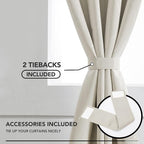 Deconovo Beige Curtains for Living Room, Thermal Insulated Soundproof Drapes - Image 4