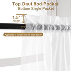 Chyhomenyc Sheer White Valances - Image 5