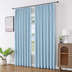 Joydeco Pleated Curtains for Living Room Bedroom, Linen Drapes 90 inch Length 2 - Image 4