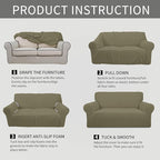 Easy-Going Stretch 4 Seater Sofa Slipcover 1-Piece Sofa Cover Furniture - Image 5