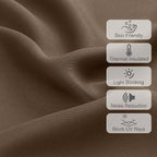 Chyhomenyc Brown Valances for Window, Room Darkening Short Curtains for Kitchen - Image 4