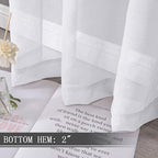 Tollpiz Sheer Curtain Linen Textured Living Room Curtains Sheer Light Filtering - Image 4