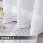 Tollpiz Short Sheer Curtains Living Room Linen Textured Curtain Sheers Light - Image 4