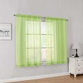 Simplebrand Lime Short Sheer Curtains 45 Inch Length by Simplebrand
