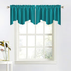 NICETOWN Blackout Curtain Valances Solid Rod Pocket Scalloped Valances Short by NICETOWN