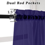 OVZME Purple Sheer Curtains 108 Inches Long, Light Filtering Semi Transparent - Image 3