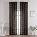 Chyhomenyc Chocolate Sheer Curtains 96 Inch Length 2 Panels Set, Light by Chyhomenyc