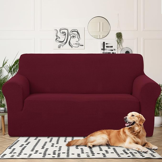 U-NICE HOME Oversized Stretch Loveseat Couch Cover Sofa Covers Washable Sofa - Image 2