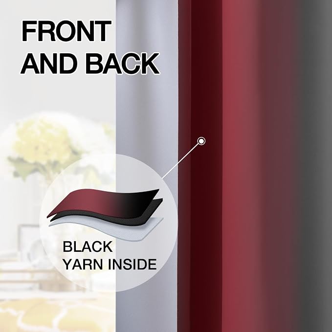 SimpleHome Ombre Room Darkening Curtains 84 inches Length - Image 4