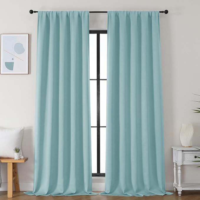Simplebrand Aqua Blackout Curtains by Simplebrand