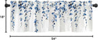 Watercolor Blue Leaves Window Valance - Image 7