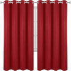 LEMOMO Red Blackout Curtains/52 x 72 Inch/Set of 2 Panels Room Darkening - Image 2
