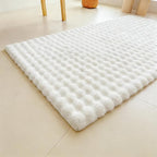 White Rabbit Plush Rug 2'x3', Fluffy Faux Fur Shaggy Area Rug - Image 2