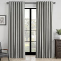 Topfinel Grey Linen Blackout Curtains 90 Inches Long by Topfinel