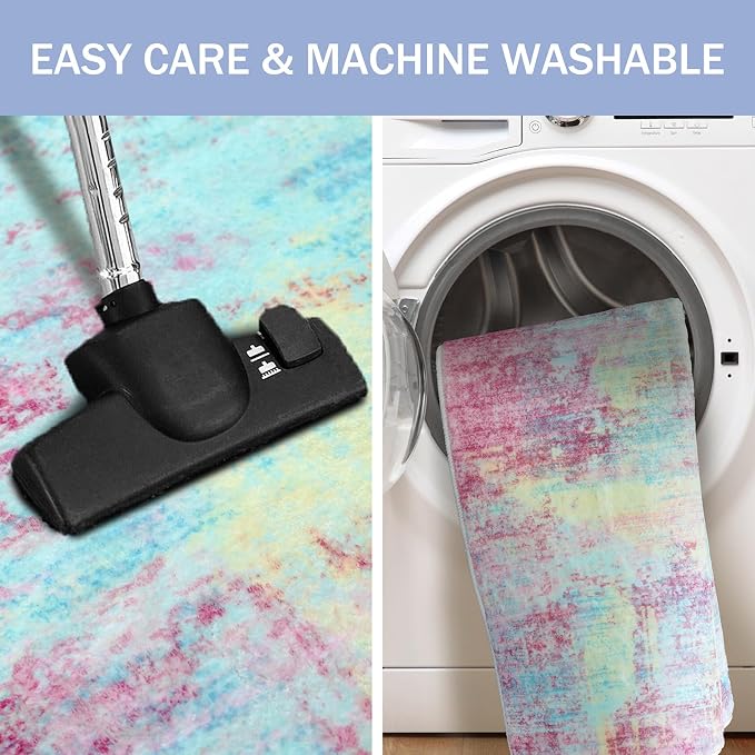 IOHOUZE Abstract Runner Rug 2x7 Ft Washable Runners - Image 3